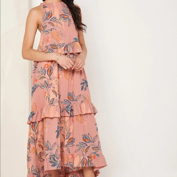 free people anita printed maxi dress Free People Women Anita Printed Maxi Dress - Mauve
